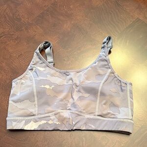 Mono B Camouflage Sports Bra - Gray and Cream